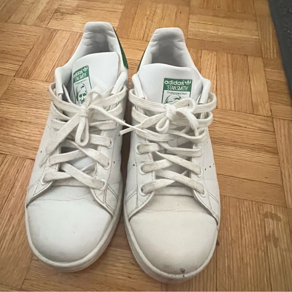 Adidas White and Green Sneakers Timeless Style